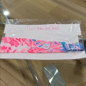 New Lilly Pulitzer fabric nurse headband with button.